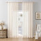 Softalker Gardinen Beige Vorhänge mit Stangendurchzu Vorhang Fenster Stores Schals Gardienen 245x140 cm Gardinenschal 2er Set übergardinen Transparent Curtains für Gardinenstange
