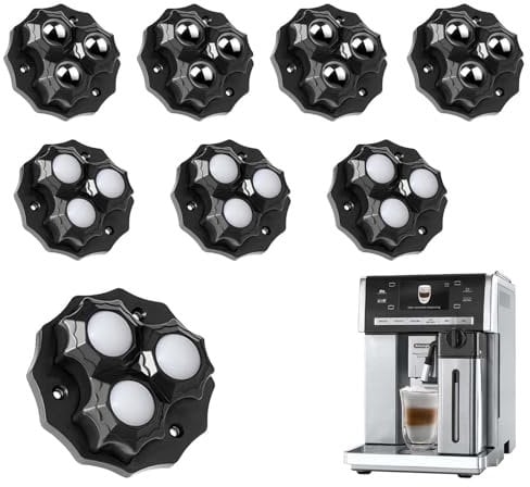 WISIRENT 8pcs Möbelrollen Klein, Möbelrollen Selbstklebend 100kg, Kleine Rollen für Küchengeräte, Schwarz Möbelkugelrollen Easymove, Kleine Rollen für Möbel Mini für Küchenutensilien Kleinmöbel Kisten