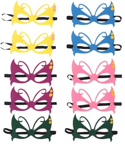 10Pcs Kindermaske Halloween Rollenspiel, Masken Geburtstag Deko Charakter Masken Passen Cosplay Halloween Maskerade Kindergeburtstag Partyzubehör