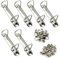 2 Ring Binder Mechanismus, Wanfoou 6 Stück D-förmiger Metallclip 2 Ring Bindemittel Ersatz, Metall-Clip-Ringbuch für Papieraufbewahrung, Ordner, Planer, Zubehör