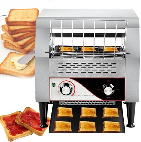 Tostadora Comercial Tostadora Transportadora Industrial, Tostadora Comercial para Restaurante Servicio Pesado - Tostadora Transportadora Comercial - Horno Tostador de Pan Profesional