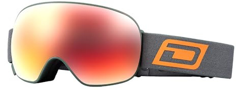 Dirty Dog MUTANT 2.0 Unisex Snow Goggles - Ivy Green/Red Fusion Mirror & Rose