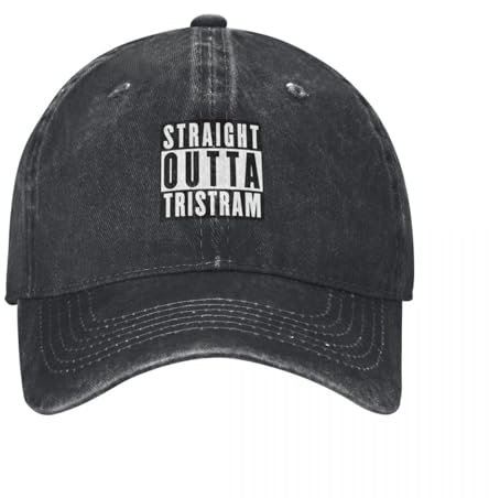 ZZQWSDSQQ Baseballmütze Lustig Diablo Straight Outta Tristram Design Vintage Luxus Hut Ikone Designer Hut Kappen Frauen Männer