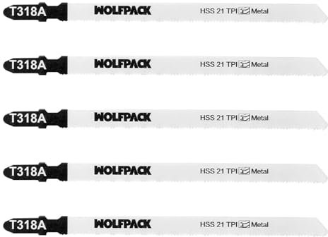 Lame longue scie sauteuse métal fin 5 pièces HSS 21 TPI