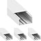 Habengut CC10116 Kabelkanal (mit Montagelochung im Boden) 60x110 mm aus PVC, Farbe: Weiß, Länge 1 m (Packung mit 4)