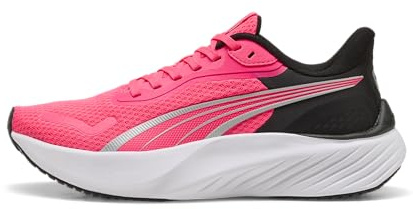 Puma Unisex Pounce Lite Straßen-Laufschuh, Pure Pink Black White, 41 EU, Reines Rosa Puma Schwarz Puma Weiß, 42 EU