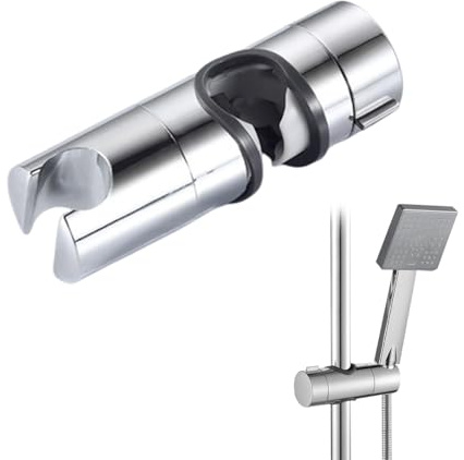 Noaxylic Support de Douche, Holder Pommeau de Douchette, Support de Pommeau de Douchette à Circonférence 18-25 mm, Angle Réglable, Sans Percage, pour Barre de Douche