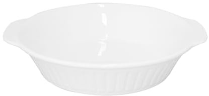 quiodok Tarteform Quicheform Keramik mit Griffen, Durchmesser 20.3 cm | Obstkuchenform, Backform Rund für Pie, Quiche, Einfach zu Reinigen, Griffiges Design, Kratz- und Schnittfest, Weiß