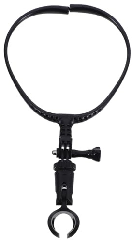 POPETPOP Adjustable Neck Microphone Holder 11.81In × 6.50In × 1.97In, 3.21oz – Hands-Free for Singing & Live Streaming, Wind-Resistant for Outdoor Use – for Hosts, Musicians, Content Creators