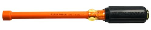Klein Tools 646–1/2-ins 1/2 Hex Isolierter Gepolsterte hollow-shank Mutter Treiber mit 6 Schaft, 646-7/16-INS