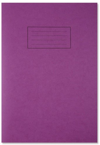 Silvine EX111 - A4 Exercise Book Ruled Purple PK10