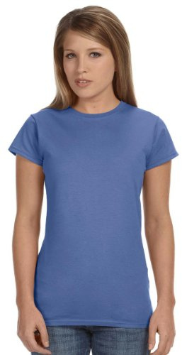 Gildan Ladies 4.5 oz. SoftStyle Junior Fit T-Shirt - CIEL BLUE - 3XL