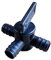 Pisces 25mm 3 Way Flow Tap for Pond or Garden Hose Pipe Inline Barbed Fitting