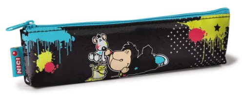 NICI 37075 - Mäppchen Jolly Leroy und Rat Nylon flach 19.5 x 5 cm