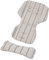 Gesslein Loop Set 314 Sitzauflage Kinderwagen, Wendeeinlage für Sommer & Winter, universel, Tencel atmungsaktiv & Schild Tragetasche C1/C2/Trend |Streifen stein/schwarz, 626000314