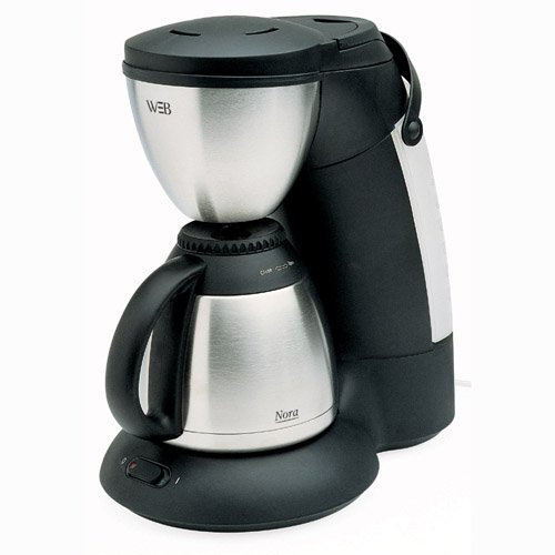 White and Brown Fa 879 Nora cafetera isotérmica 12 tazas