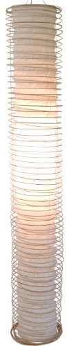 GURU SHOP Faltbarer Deckenlampe/Deckenleuchte Malai 180, Handgemacht in Bali, Baumwolle, Weiß, 180x25x25 cm