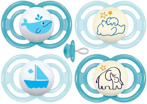 MAM Perfect Day & Perfect Night Schnuller 6-16 Soft Colours // 4er Set // inkl. 4 Sterilisiertrasportboxen