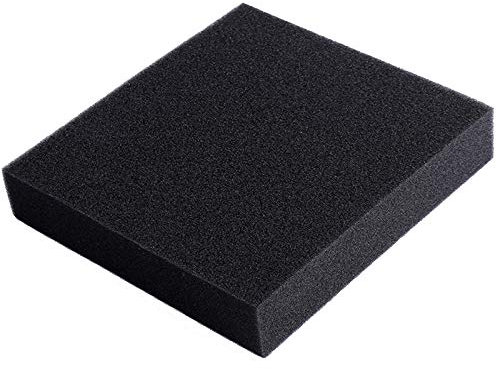 AQUANEAT Aquarium-Filterschwamm, offenzellige Schaumstoffplatte, Bio-Schwamm, Filtermedien, Pad, HMF Aquarium-Trennwand (27,9 cm L x 26 cm B x 5,1 cm H, schwarz)
