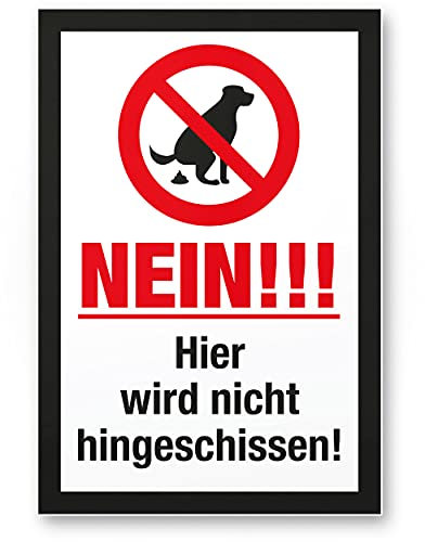 Non ce n'est pas hingesc hisser, panneau chien kacken interdit – Interdiction enseigne/chien Interdiction, Interdiction crottes de chien/déjections canines/tas/chien kacke