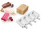 silikomart | GEL10M Silikon-Eiscremeform MINI VINTAGE, antihaftbeschichtet, 4 Hohlräume, Packung mit 1 Kuchenform + 50 Holzstäbchen, Easy Ice Cream, 93 x 48 mm, h 18 mm, Made in Italy