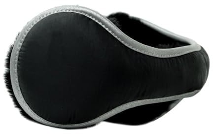 Kedofe Ohrenwärmer für Herren und Damen, faltbar, Fleece, Unisex, Winter, warm, Outdoor, Skifahren, Radfahren (schwarz, wasserdicht)