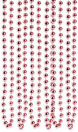 Fun Express Lot de 48 colliers de perles rose clair pour la Saint Valentin