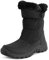 Polar Damen Gedächtnisschaum Zwilling Reißverschluss Öffnen Ziehen Sie An Nylon Wasserdicht Kunstfell Gefüttert Winter Regen Schnee Stiefels - Schwarz - UK10/EU43 - YC0663