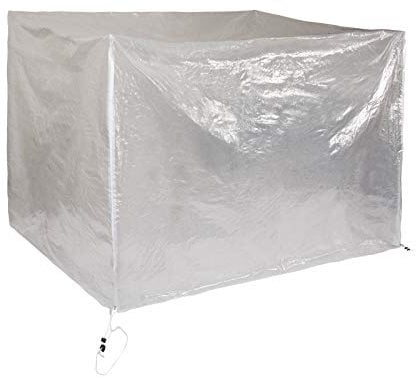 E-starain Bâche de Protection/Housse de Protection/Bâche Salon de Jardin/Housse de Protection pour Mobilier de Jardin Imperméable / 150x215x150cm,Transparent