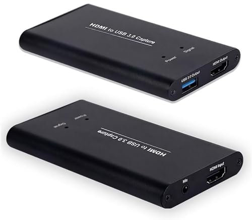 KuWFi Capture Card for Streaming Recording, USB3.0 HDMI Game Video Capture Card Convert,1080P 60FPS/2K 30FPS Video Game Capture for Streaming Works for PS5/PS4/Switch/Camera/PC/OBS/DSLR//Xbox