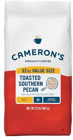 Cameron's Coffee Roasted Ground Coffee Bag, Flavored, Toasted Southern Pecan, 32 Ounce