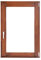 UNICA INFISSI - Finestra 1 Anta In Legno con Anta Ribalta - Verniciato in 6 colori a scelta - Vetrocamera bassoemissivo e antinfortunio - 4 Misure a scelta (720x1255 (Destra), T16 Noce Bruno)