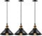 YNXing Lámpara colgante industrial E26 E27 Base Vintage Colgantes Lámparas colgantes Retro Lámpara Colgante Iluminación Hogar Cocina Paquete de 3