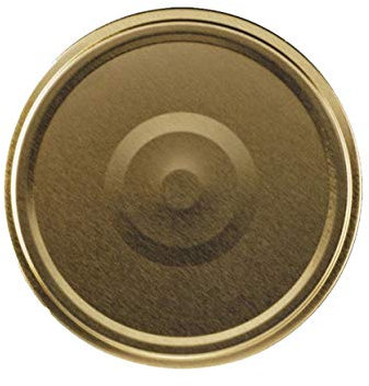 Lot de 12 Capsules couvercles Bouchons 100 mm dorées Stérilisables avec Flip pour Pots et bocaux en Verre - IRIOS -