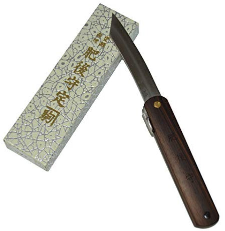 Couteau de Poche Pliant Artisanal Japonais Higonokami Manche Bois Ebène Lame VG-10 Fait Main au Japon par Nagao Kanekoma