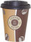 Gastro-Bedarf-Gutheil Kaffeebecher Pappe 300ml / 12oz Pappbecher Einwegbecher EINWEG Coffee to go 0,3 L Top Becher mit schwarzen Deckel (100, 300ml)