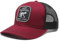 Trucker Cap Damen/Herren Surf Monkey® - One Size (55-61 cm) - Verstellbare Mesh Cap - Snapback mit luftigem Netzteil (Rot/Schwarz)