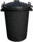 M1SS 50 Litre Heavy Duty Plastic Clip Lock Lid Bin Indoor or Outdoor Rubbish, Waste or Storage of Animal Feed. (Black)
