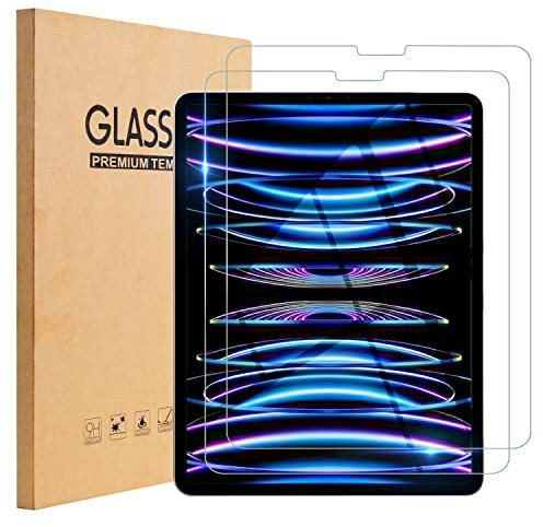2 Stück TopEsct Schutzfolie für iPad Pro 12.9 Zoll 2022/2021/2020/2018 (6./5./4./3.Generation),9H-Gehärtetem Glas Displayschutzfolie