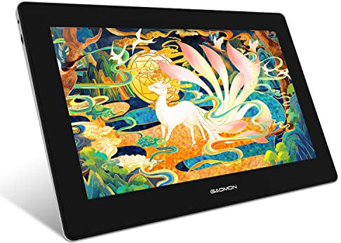 GAOMON PD1621 4K UHD Multi-Touch Tablette Graphique avec Écran en 15,6 Pouces Entière Laminé Moniteur de Dessin 150% sRGB, Stylet sans Batterie à 8192 Niveaux, Compatible avec Windows, Mac et Android