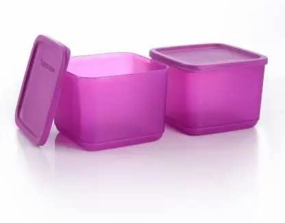 TUPPERWARE Moon Craft Cubix Behälter – 1000 ml Kunststoff-Kühlschrankbehälter (2er-Set, mehrfarbig)