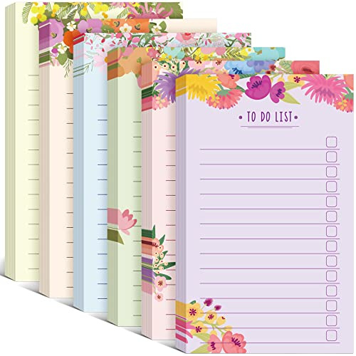 Sinmoe 300 Sheets to Do List Notepad, Flower Style, 3.14 x 5.11 Inch