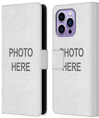 Head Case Designs Personalizzata Personale Personalizzata Foto Custodia Cover in Pelle a Portagoglio Compatibile con Apple iPhone 14 PRO Max