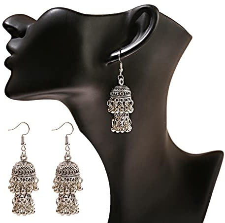 CHABER Ethnische Indische Birdcage Ohrring Frauen Antik Silber Farbe Quaste Ägypten Ohrring Retro Vintage Boho Alten Schmuck