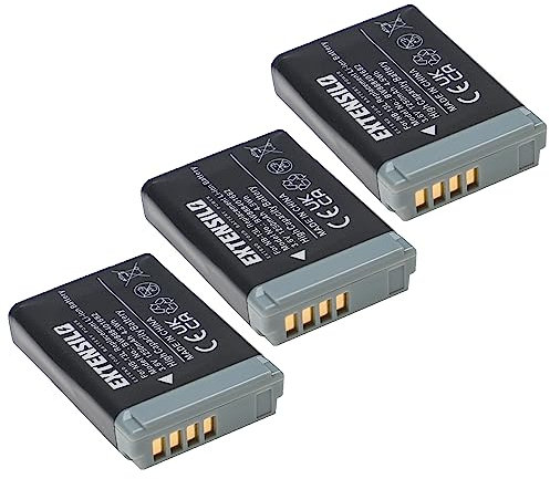 EXTENSILO 3x batteria compatibile con Canon PowerShot SX620HS, G9 X Mark II, G9 X, SX720HS fotocamera digitale DSLR (1250mAh, 3,6V, Li-Ion)