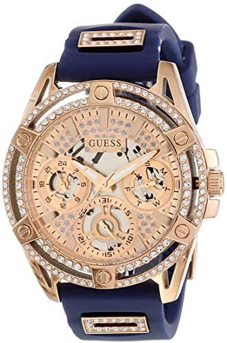 GUESS Femmes Analogique Quartz Montre avec Bracelet en Silicone GW0536L5