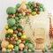 Luftballon Girlande Grün Braun, 148 Stück Dschungel Safari Woodland Ballons Girlande mit Beige Gold Ballons, Baby Shower Deko Gender Reveal Geburtstag Hochzeit Party Dekoration