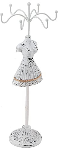 CHEOTIME Puppen-Schmuckständer, Schmuckständer Mädchen, Modeschmuck-Ausstellungsständer, Halsketten-Ohrringe-Aufbewahrungshalter, Puppenständer Mit Abnehmbarer Halterung, Schmuck-Organizer(#1)