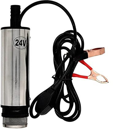 PIGENE Adjustable Small submersible pump 38mm Electric Oil Pump 12V 24V For Pumping Oil Water Submersible Aluminum Alloy Shell 12L/min Fuel Transfer Pump (Color : One-size 24V 38mm)