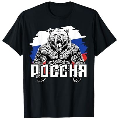 Russische Kleidung Russische Flagge Russia Russischer Bär T-Shirt